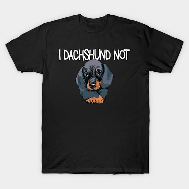 Dachshund Not T-Shirt by rezaabolghasemitam